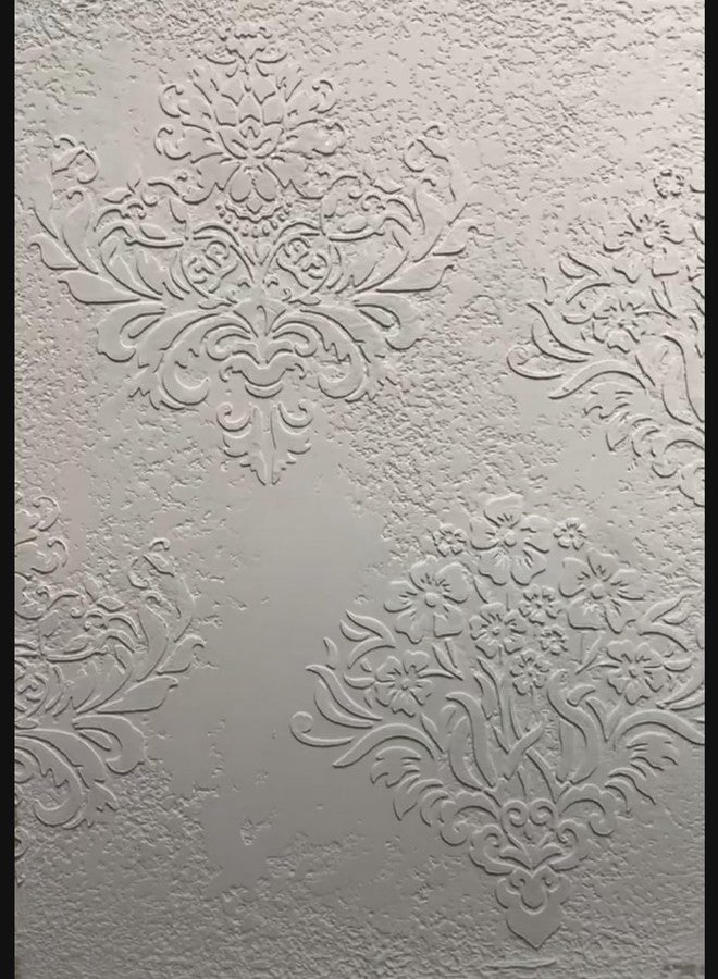 technoart Decorative Floral Wall Stencil, Reusable Putty Design Pattern, 12x12 inch - Image 3